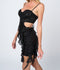 Sequin Cut-Out Ruffle Mini Dress