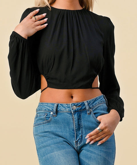 Open Back Crop Top