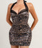 Leopard Print Halter Mini Dress