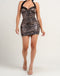 Leopard Print Halter Mini Dress
