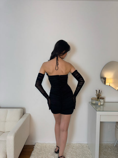 Ruched Mini Bodycon Dress