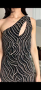 One-Shoulder Metallic Glitter Jumpsuit