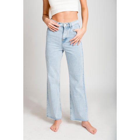Light Blue, Wide Legs High-Rise Jean.