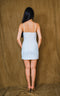White, mini, gown dress.